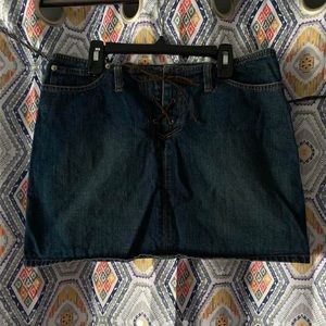 vintage denim mini skirt